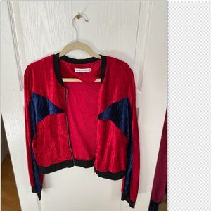 Crushed Velvet Bomber Jacket